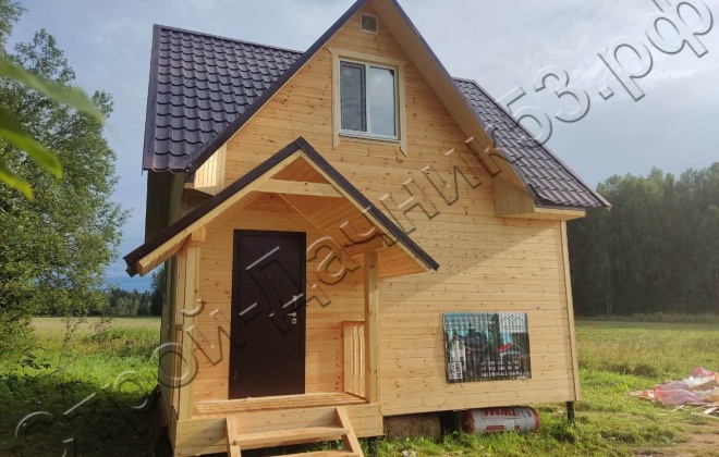 2 Каркасно-щитовой дом Д-59, 6x6м, 69.8 М², Московская область, Шаховской район, деревня Рябинки (14)